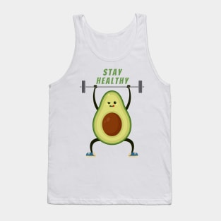 Kawaii avocado training in the gym Tank Top